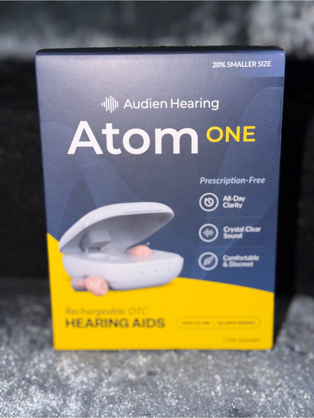 Audien Atom One OTC Hearing Aids  Wireless, Rechargeable, Beige BRAND NEW SEALED
